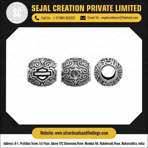 2018 B141 Perles en vrac de haute qualité Bijoux en argent sterling pour des conceptions créatives pour l'artisanat en métal - Product Image 3