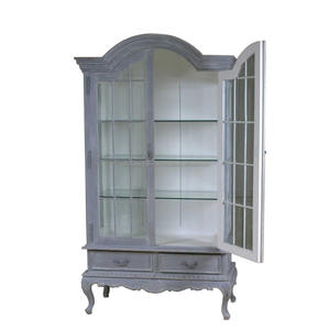Mueble de Salón Estilo Francés, Vitrina con 2 Puertas de Cristal - Muebles Pintados Estilo Provincial Francés de Indonesia - Product Image 1