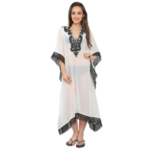 Robe de plage moderne en crochet, tenue sans limite, pour femmes, kaftan, style populaire, à la mode, d'été, 2020 - Product Image 1