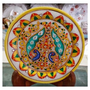 Home Decorative Marble Gold Painted Elegant & Stylish Plate - Product Image 1