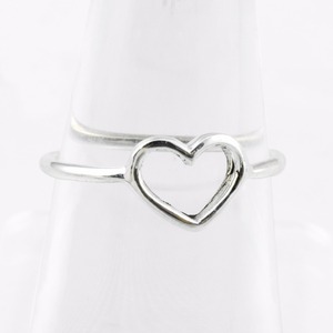 Bagues en argent blanc en forme de cœur, en argent Sterling 925, vente en gros - Product Image 6