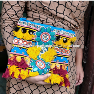 Banjara indien ethnique broderie gland carré sac à bandoulière Ele bagages sacs et étuis - Product Image 2