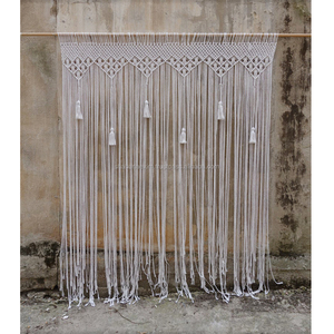 <b>White</b> Macrame <b>Curtain</b> Decorative Large Macrame Wall Hanging Wedding Backdrop - Product Image 4