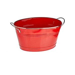 อ่างรูปไข่กลางแจ้งชุบสังกะสีที่มีคุณภาพสูงสังกะสีพรรครูปไข่อ่างพร้อมยืนอ่างเครื่องดื่ม - Product Image 2