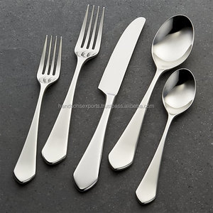 Modern Cutlery Set Silver Luxury Silver Cutlery Set Dinner Lunch Spoons Fork Knife Stainless Steel Cutlery Set high Quality - Product Image 1