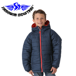 Custom Thick Winter Waterproof Hooded <b>100</b>% Polyester Down Jacket for Men Puffer Coat with Embroidery Decoration - Product Image 2