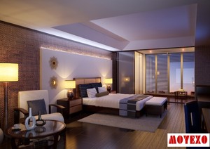 Muebles de Dormitorio Modernos para Hoteles Comerciales, Diseño de Paneles de Madera para Hoteles de 3 a 5 Estrellas - Product Image 4