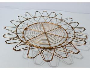 Cesta plegable de malla de alambre de hierro hecha a mano de alta calidad con fabricante y proveedor de revestimiento de cobre de India - Product Image 3