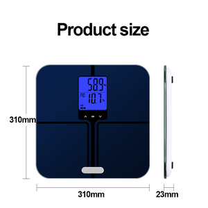 Balance de graisse corporelle électronique 7 en 1, modèle d'usine CE, grand LCD, avec plateforme en verre de Film divers, analyseur numérique - Product Image 6