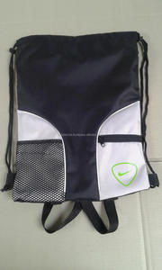 Promotionnel personnalisé couleur sérigraphié logo du client Polyester 210D cordon sac à dos Gym sport sac de voyage - Product Image 5