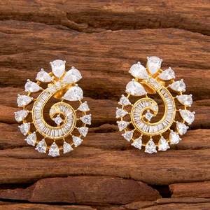 Pendientes pendiente con 2 tono joyería Chapado en blanco 58508 - Product Image 1