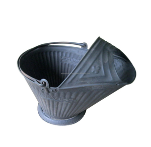 Outil de nettoyage Seau à charbon en fer en métal Seau à charbon galvanisé léger avec poignée Poignée en bande de fer Ménage - Product Image 4