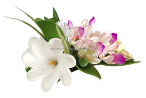 Accessoires pour cheveux fleur en mousse Rhynchocentrum Design hawaïen élégant Concept unique Pinces à cravate Barres à cravate Épingles à cravate - Product Image 2