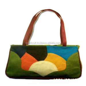 LADIES FASHIONABLE GEOMETRIC PATTERN JUTE DESIGNER <b>BAG</b> with DRAWSTRING HANDLE ZIPPER CLOSURE for SUPERMARKET USE - Product Image 1