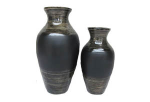 Jarrón de Bambú Ecológico, Fibra de Bambú Hilada a Mano, Decoración para Espacios de Vida, Regalo de Proveedor, Listo para Enviar desde Vietnam - Product Image 4