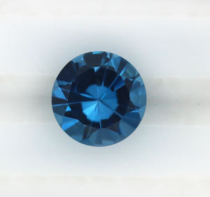 Topaze bleue de Londres pierre précieuse en vrac coupe brillante Asscher coupe haute qualité naturelle 7mm 2.50ct pour vente en gros grossiste - Product Image 2