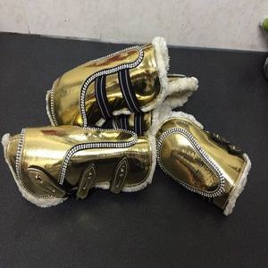 Botas de tendón de charol de cristal plateado de alta calidad para caballos Nuevo producto de cuidado de caballos patentado - Product Image 2