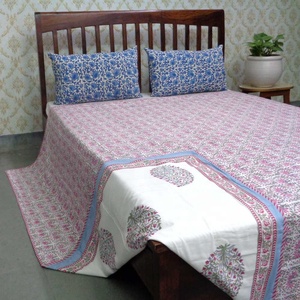 ผ้าห่ม AC ขนาดควีนไซส์ผ้าฝ้ายออร์แกนิคผ้าโดฮาร์นุ่มพิมพ์ลายบล็อกด้วยมือจากผู้ผลิตอินเดีย - Product Image 6