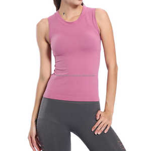 Camiseta sin mangas de algodón suave para mujer, ropa deportiva Sexy sin mangas para Fitness, ropa de calle de Color sólido, con logotipo personalizado, estilo veraniego - Product Image 6