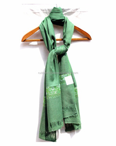 Top Grade Handwoven Indian Kashmir Soft <b>Lambswool</b> Shawl Stole <b>Scarf</b> for Her - Product Image 1