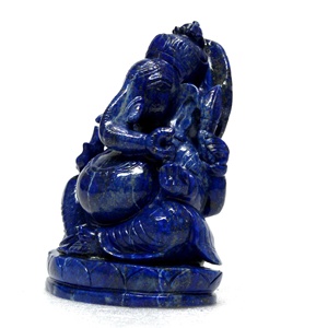 Estatua tallada de Ganesha, lapislázuli Natural afgana, estatuilla de Piedras naturales, piedra curativa de cristal - Product Image 3