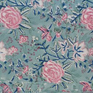 Naya Gulab Gud indio hecho a mano bloque impreso tela de algodón 150gsm para ropa de cama correr cortinas tejidas almohadas camisas - Product Image 1