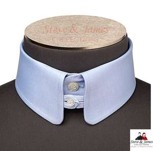 Nouveauté ODM Steve James Chemises sur mesure en popeline 100% coton teint en fil à motif rayé, style décontracté chic, col montant, printemps - Product Image 6