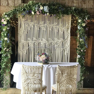 <b>White</b> Macrame <b>Curtain</b> Decorative Large Macrame Wall Hanging Wedding Backdrop - Product Image 3