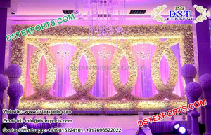 Décoration de scène murale de fleurs de mariage Boston Canapés tuftés Deux places avec panneaux Ensemble de scène de réception pour les Canadiens - Product Image 6