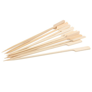 Brocheta redonda de bambú segura para carne Kebab para barbacoa-pinchos de bambú natural personalizados exportación - Product Image 1