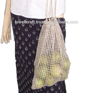 Sac à cordon en jute durable et écologique Solution de stockage réutilisable biodégradable pour les achats de légumes et de fruits Écologique - Product Image 1