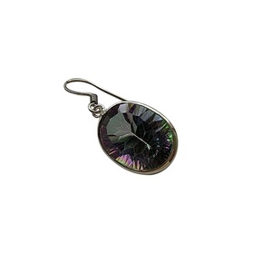 Pendiente Original de topacio ahumado, Plata de Ley 925, Gema - Product Image 1