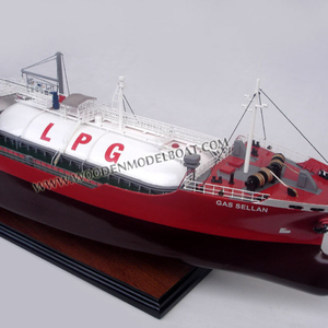 MODELO DE BARCO DE MADERA DE TRANSPORTADOR DE GAS (GLP)_ MODELO DE ARTESANÍA EN MADERA - Product Image 1