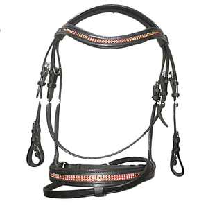 VENDRE Bling cuir rouge cristal Bridles bride décorative EN DOLLAR 8 TAILLE pleine épi Shetland - Product Image 1