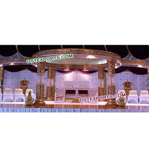Conjunto de Mandap para Bodas al Estilo Bollywood, Mandap de Cristal Vintage para Bodas al Aire Libre, Fabricante de Mandaps para Bodas Indias, Canadá - Product Image 1
