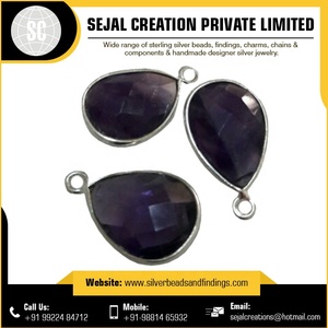Bezel Gemstone Boucles d'oreilles Connecteurs Bijoux et composants - Product Image 2