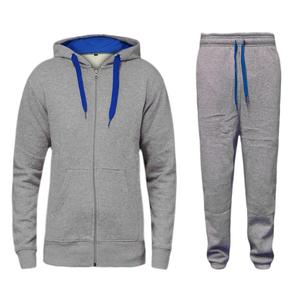 Grey Fleece Breathable Winter Zip-Up Adult Unisex Tracksuit with Custom Logo or Design - Product Image 1