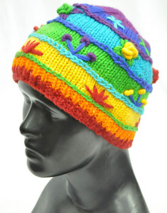 Gorro de lana con estilo multicolor sin borlas HHWTH 006 I - Product Image 2