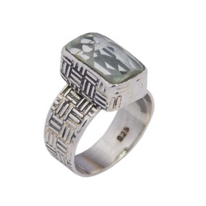 Natural Green Amethyst Gemstone <b>Ring</b> Custom Jewelry 925 <b>Sterling</b> <b>Silver</b> Jewelry Eternity Vermeil <b>Rings</b> for Women & <b>Men</b> - Product Image 1