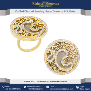 Bague en or jaune 18 carats avec diamant luxueux bijou élégant pour homme et femme - Product Image 3