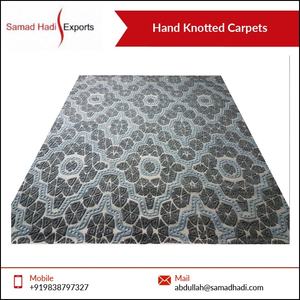 Personnalisé 100% Laine Noué À La Main Tapis De Laine Persan Style Moderne Brodé Motif Géométrique Date Tendance Tapis Exporté - Product Image 2