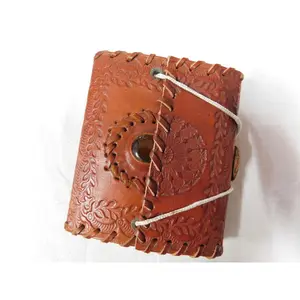 印度手工皮革笔记本杂志写书日记