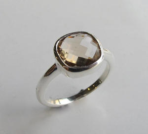 Handmade Stylish Fine <b>Stacking</b> Gemstone <b>Ring</b> SMOKEY TOPAZ QUARTZ for Wedding Party Anniversary-Wholesale Fashionable Jewelry - Product Image 2