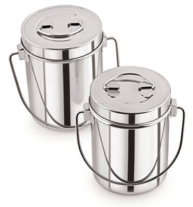 Stockage des aliments en acier inoxydable, ustensiles de cuisine en acier inoxydable de qualité alimentaire, kadda étanche avec couvercle - Product Image 1