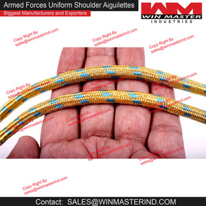 Aiguillette-cordón de hombro para mano derecha, color dorado y azul - Product Image 3