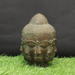 Estatua de Buda de Múltiples Caras, Figura Religiosa de Latón Fundido con Acabado Envejecido - Product Image 2