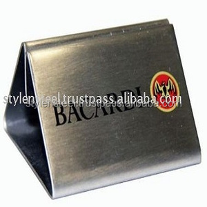 Tarjeta de nombre de acero inoxidable de estilo clásico y soporte de letrero de mesa accesorios de Metal para visualización de menú - Product Image 2