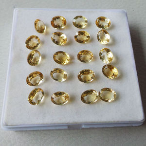 Pierre précieuse en vrac à facettes ovale en citrine calibrée de qualité supérieure - Product Image 2