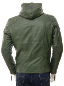 Chaqueta Bomber de Piel de Oveja con Capucha para Hombre, Informal, Cremallera, Poliéster Transpirable, Logotipo Personalizado, Talla Grande, Bolsillo para Primavera e Invierno - Product Image 2
