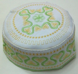 หมวกไหมพรมคอตตอนล้วนแบบเปิด,หมวกกี่เพ้ามุสลิมตุรกีหมวกไหมพรมหัวกะโหลก Taqiya Takke Kofia หมวกไหมพรมถักนิตติ้ง Kufi หมวกละหมาดผ้าฝ้าย Kufi - Product Image 1